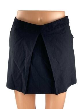 COPE Women's Black Split High Waisted Back Zip Straight Pencil Mini Skirt Size 4